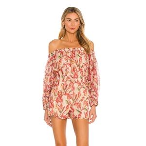 Lovers + Friends Bosworth Romper in Emory Tropical Print
